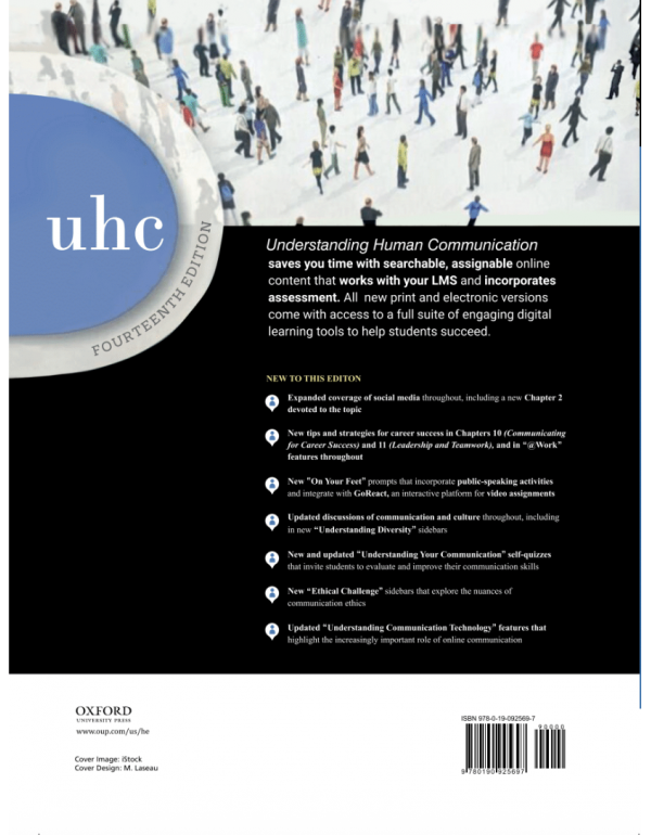 Understanding Human Communication by Ronald B. Adler, Lawrence B. Rosenfeld & Russell F. Proctor II – Paperback (ISBN: 9780190925697)
