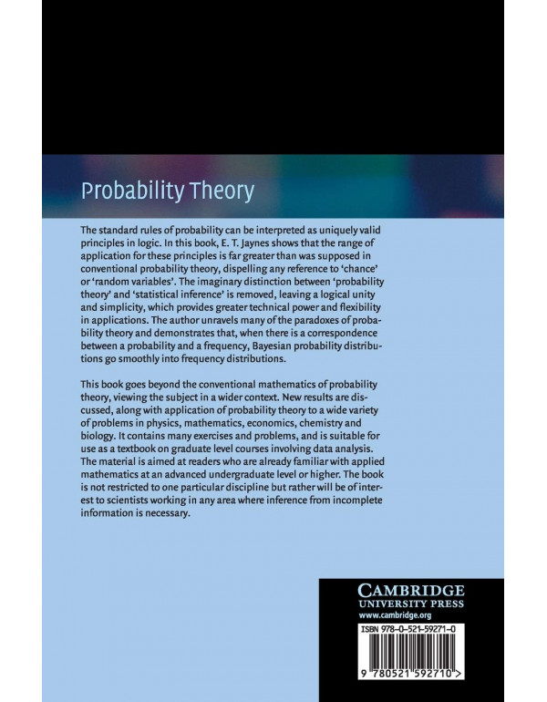 Probability Theory: The Logic of Science by E. T. Jaynes (ISBN 9780521592710) - Hardcover