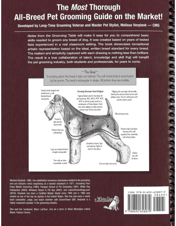 Notes from the Grooming Table, 2nd Edition by Melissa Verplank (ISBN 9780692658079) - Spiral Bound