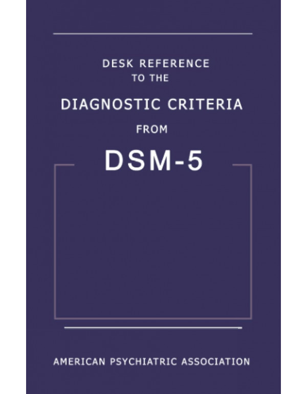 Desk Reference to the Diagnostic Criteria from DSM-5 by Wera Rotta (ISBN 9788840848470) - Spiral Bound