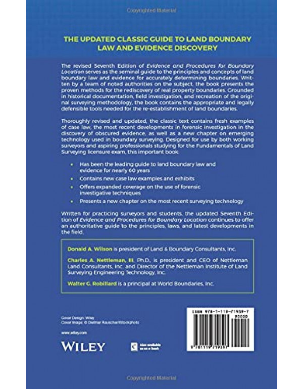 Evidence and Procedure for Boundary Location Book by Curtis Brown, Donald A Wilson, and Walter Robillard