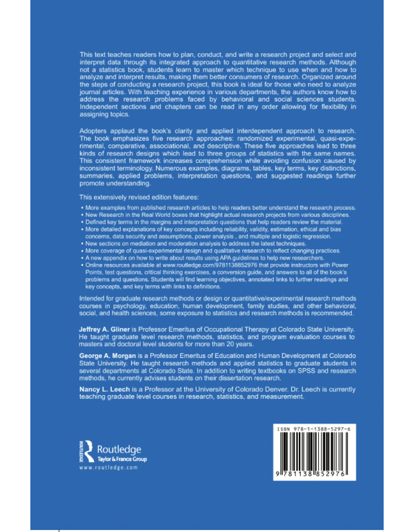 Research Methods in Applied Settings: An Integrated Approach to Design and Analysis, 3rd Edition by Jeffrey A. Schinka & Wayne F. Velicer – Hardcover (ISBN: 9781138852976)