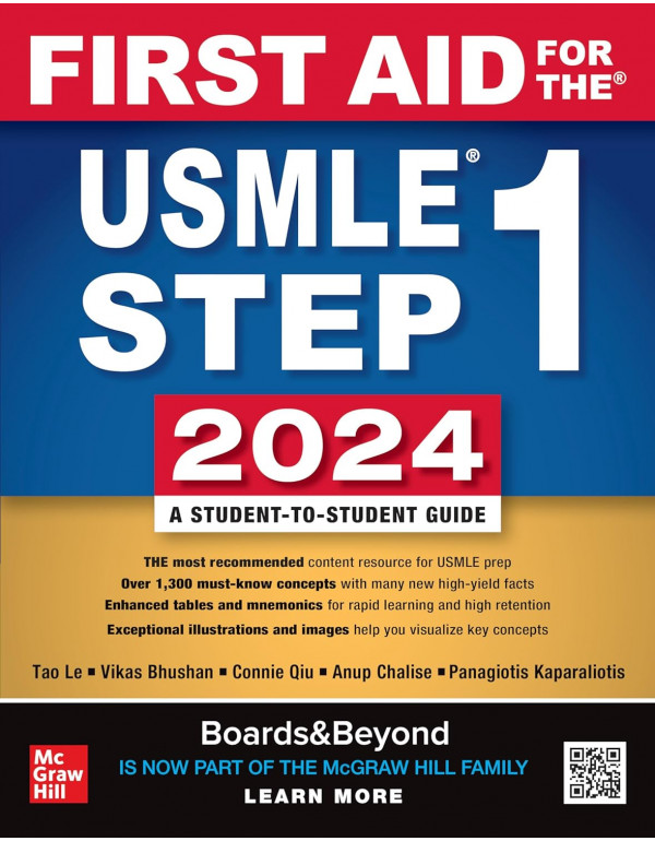 First Aid for the USMLE Step 1 2024, 34rd edition by Tao Le, Vikas Bhushan, Connie Qiu, Anup Chalise *DOWNLOAD VERSION*