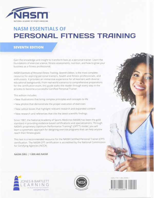 NASM Essentials of Personal Fitness Training, 7th Edition by National Academy of Sports Medicine (NASM) ISBN: 9781284200881 – Hardcover