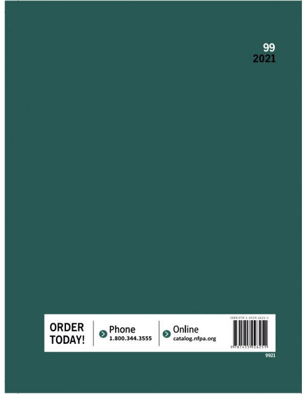 NFPA 99: Health Care Facilities Code, 2021 Edition (ISBN 9781455926251) - Paperback
