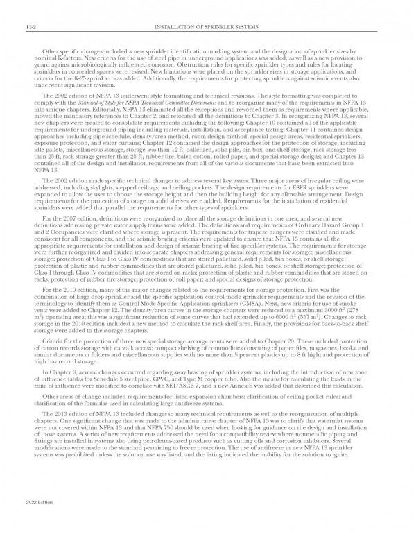 NFPA 13: Standard for the Installation of Sprinkler Systems, 2022 Edition – Paperback | Official NFPA Codebook (ISBN 9781455927814)