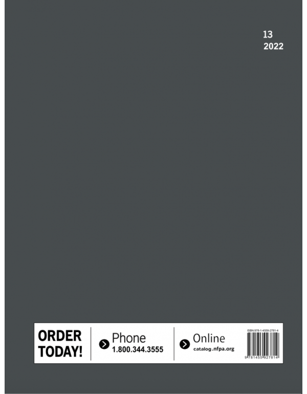NFPA 13: Standard for the Installation of Sprinkler Systems, 2022 Edition – Paperback | Official NFPA Codebook (ISBN 9781455927814)
