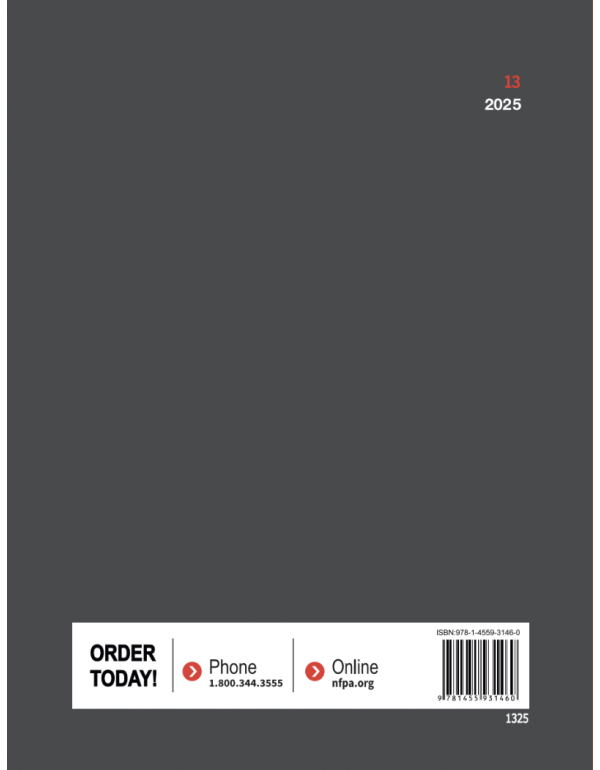 NFPA 13: Standard for the Installation of Sprinkler Systems, 2025 Edition (ISBN 9781455931460) - Paperback