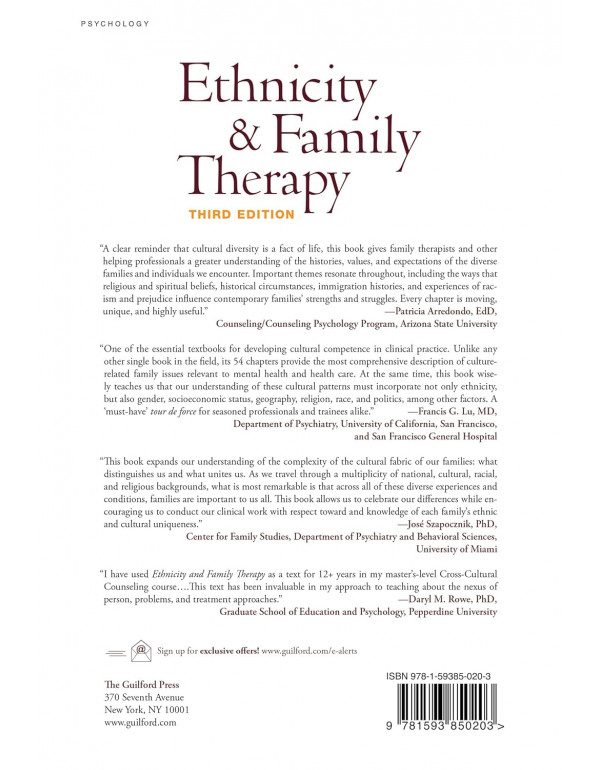 Ethnicity and Family Therapy, 3rd Edition by Monica McGoldrick, Joe Giordano & Nydia Garcia-Preto – Hardcover (ISBN: 9781593850204)