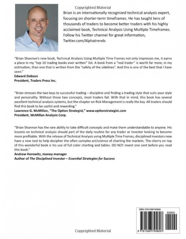 Technical Analysis Using Multiple Timeframes by Brian Shannon – ISBN 9781598795806 - Hardcover