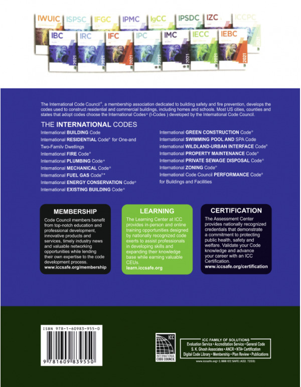 International Building Code 2021 (IBC 2021) by International Code Council (ICC) ISBN: 9781609839550 – Paperback