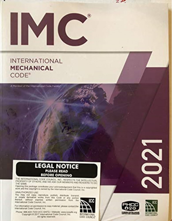 2021 International Mechanical Code *US PAPERBACK* (International Code Council Series) {9781609839642} {1609839641}