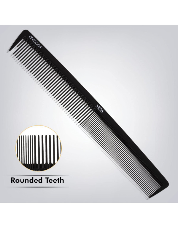 GOATs PROFESSIONAL Hair Cutting Comb 7.25 Inch | Carbon Anti-Static Black Line Hair Comb for Men & Women | Hair Styling, Grooming, Hair Cutting, Sectioning, Barber, Salon, Home Use