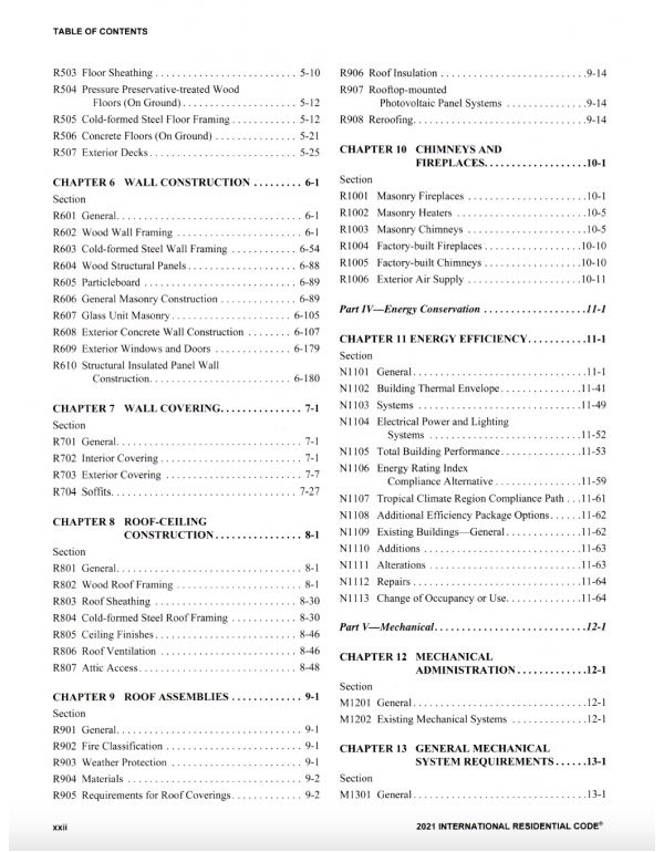 2021 International Residential Code *US PAPERBACK* for One and Two-Family Dwellings (International Code Council) - {9781609839574} 