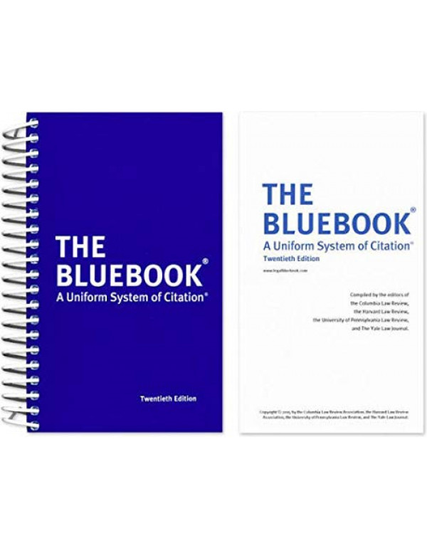 The Bluebook: A Uniform System of Citation, 20th Edition by Columbia Law Review, Harvard Law Review (9780692400197) (0692400192)