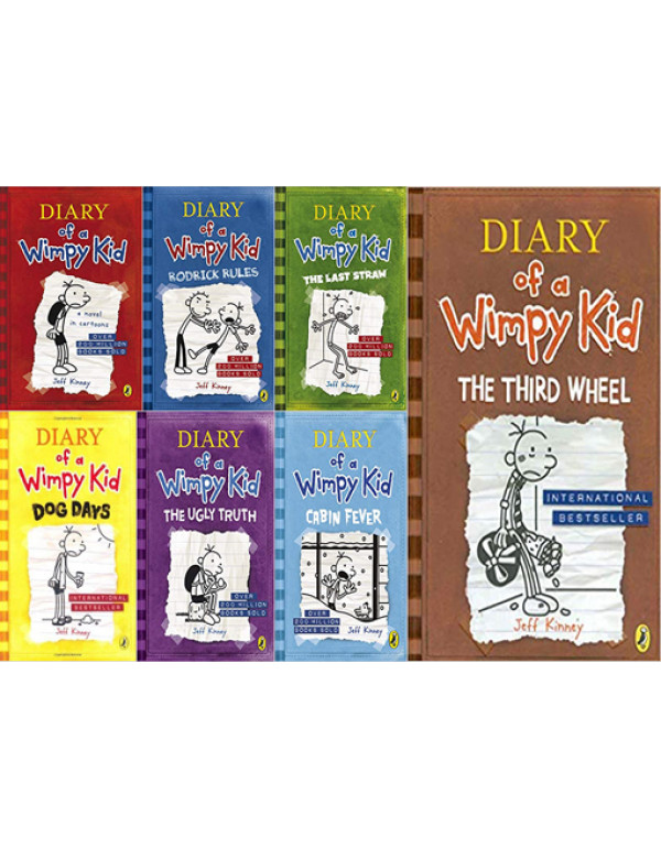 Diary of a Wimpy Kid book 7 Book Set By Jeff Kinne...