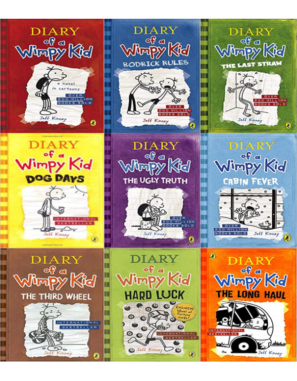 Diary of a Wimpy Kid book 9 Book Set By Jeff Kinne...