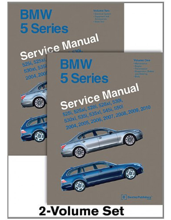 BMW 5 Series Service Manual 2004,2005,2006,2007,2008,2009,2010 (E60, E61): 525i, 525xi, 528i, 528xi, 530i, 530xi, 535i, 535xi, 545i, 550i