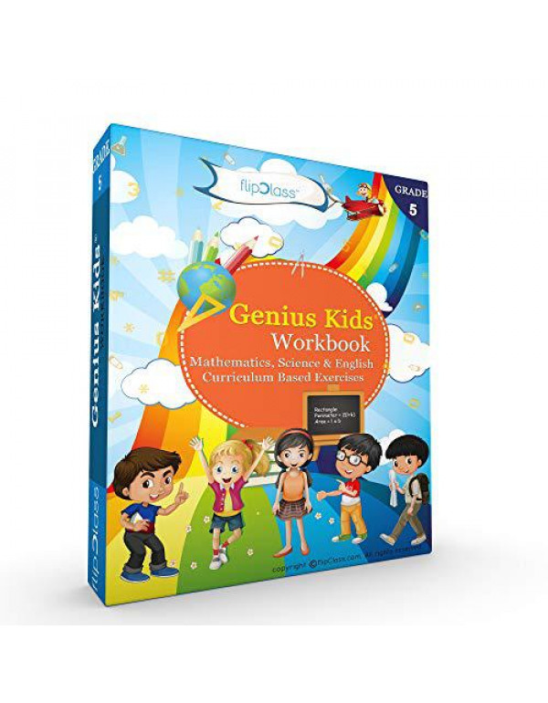 genius kids worksheets bundle for class 5 grade 5 set of 6 workbooks english mathematics and